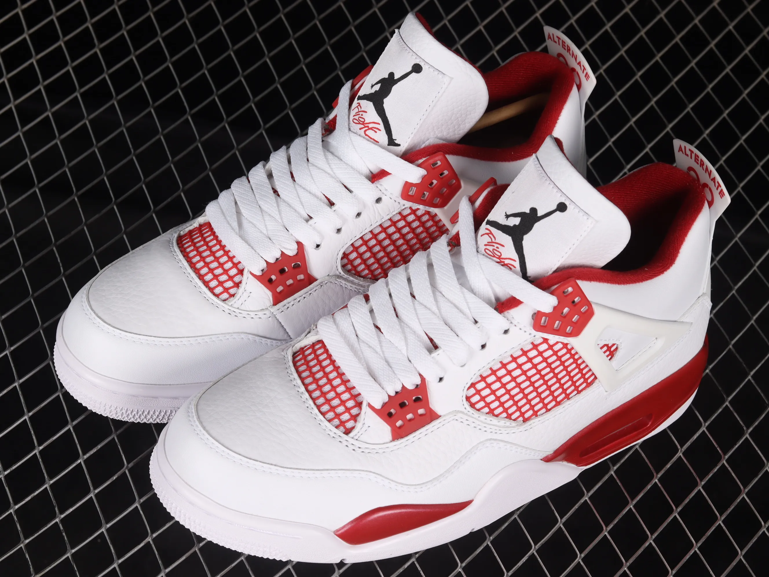 All categories Air Jordan Jordan series basketball shoes Air Jordan 4 Pure original Air Jordan 4 Motorsport AJ4 Joe 4 racing white and red 308497-106